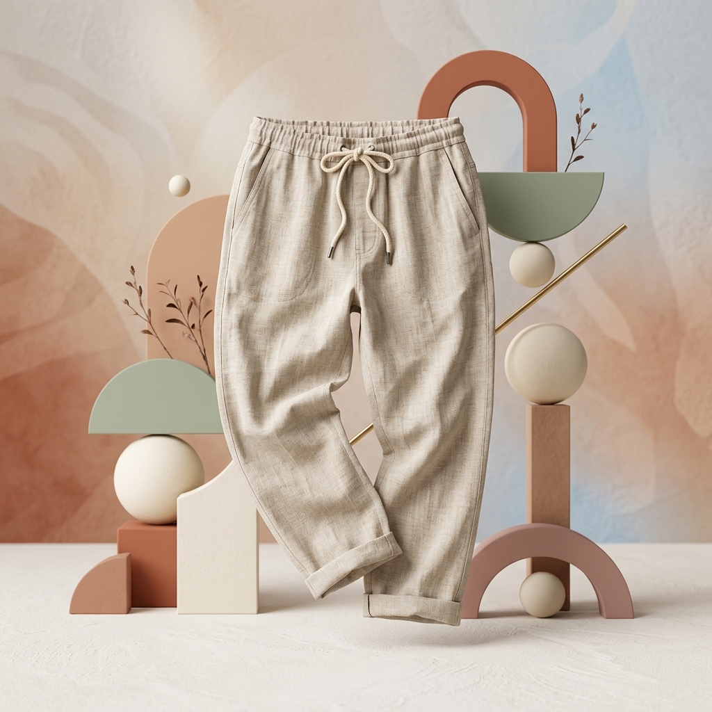 Linen Drawstring Pant